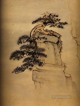 Vista de Shitao del monte Huang 1707 chino tradicional Pinturas al óleo